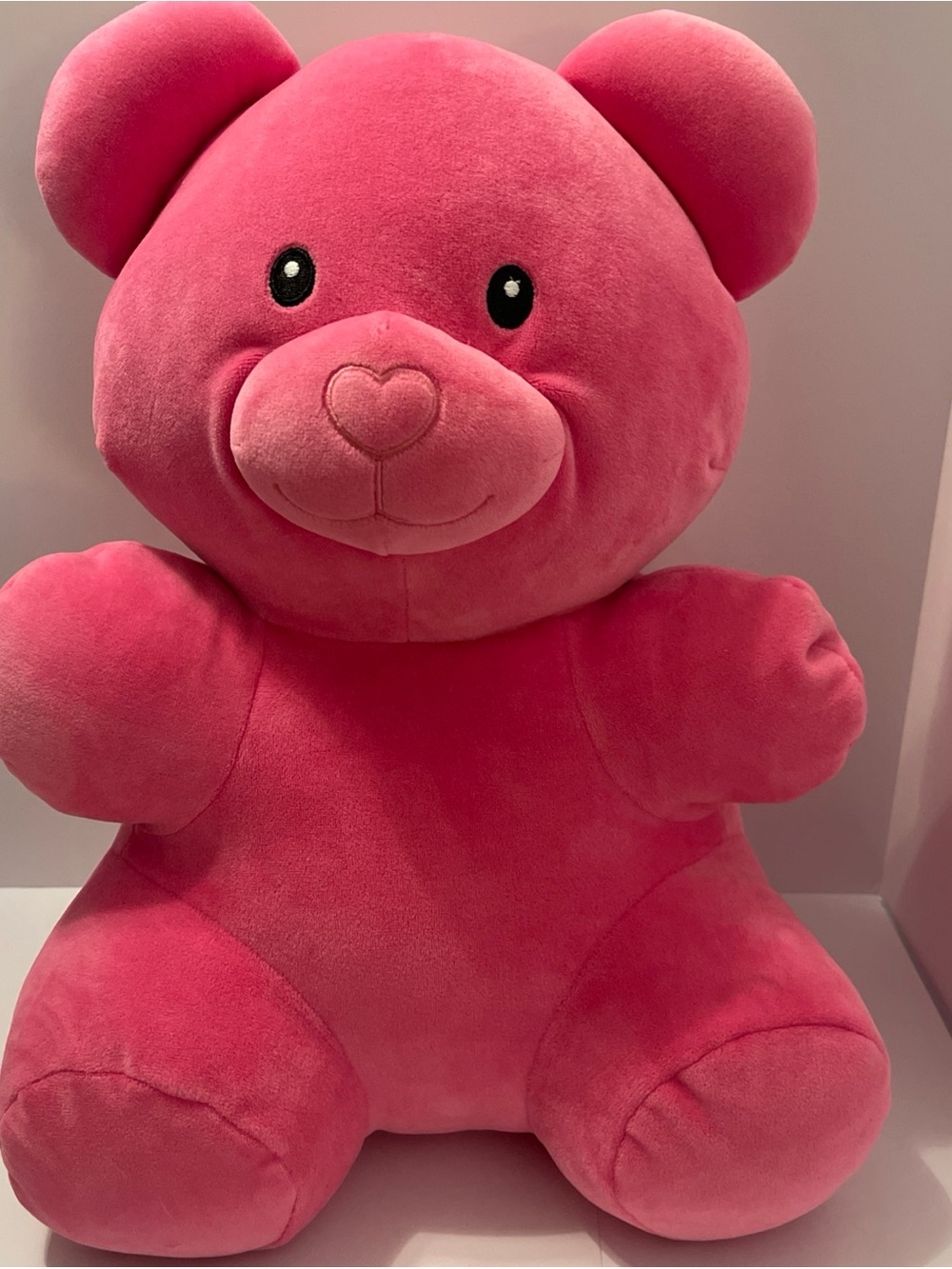 Way To Celebrate 16" Pink Gummy Bear Plush Stuffed Animal - EUC